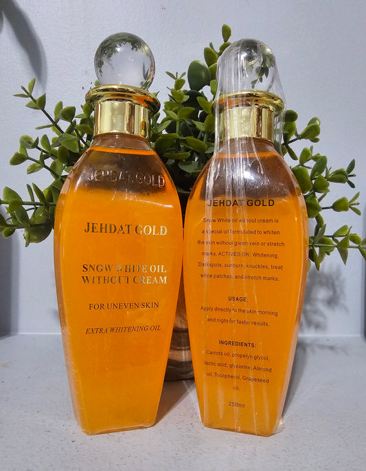 Jehdat Gold Snow White Body Oil Without Cream 250ml