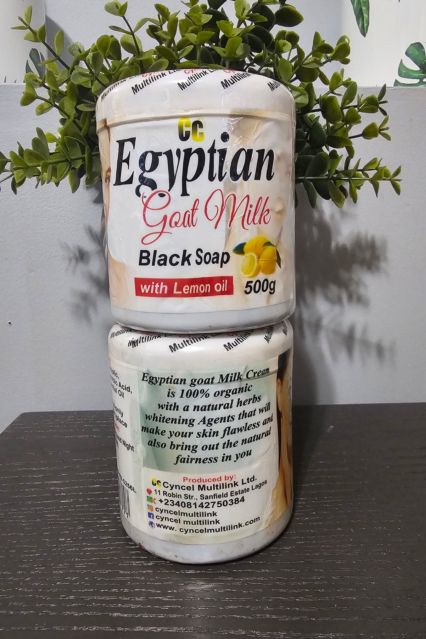 EGYPTIAN Goat Milk Black Soap With Lemon Oil 500g
