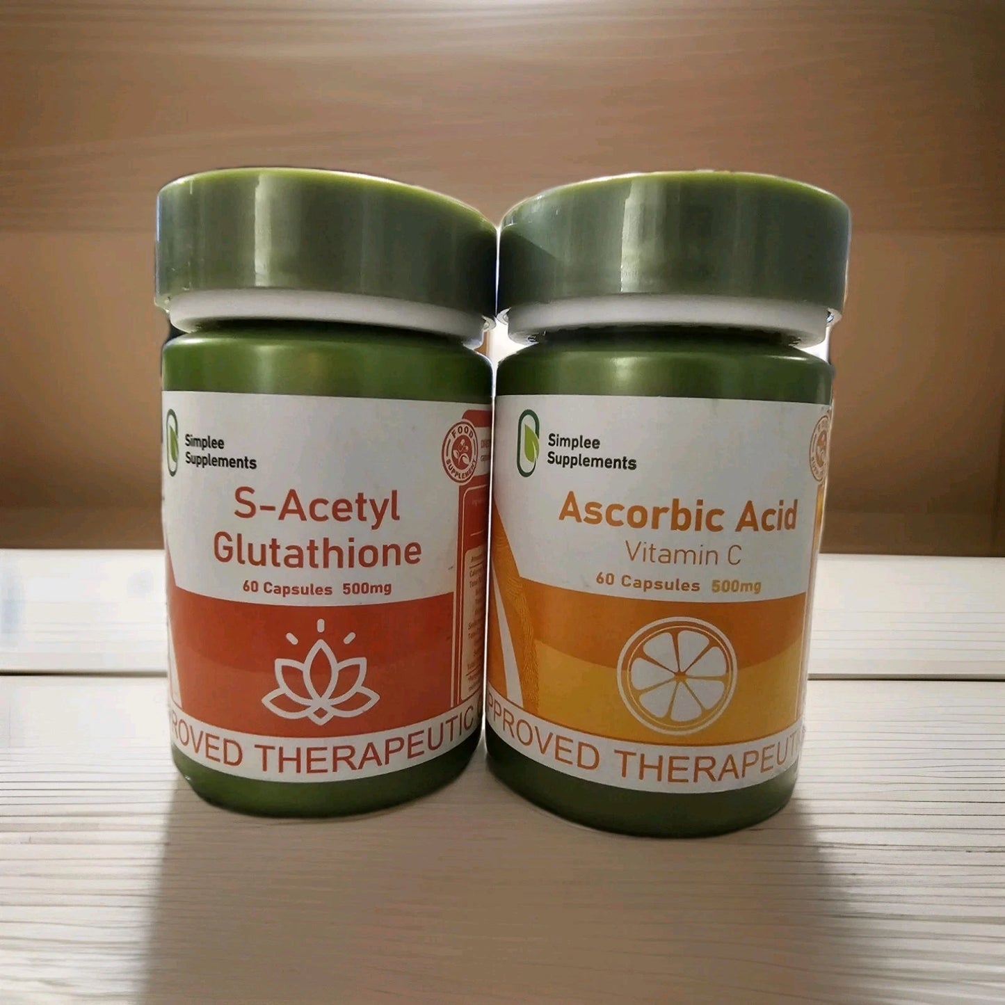 Simplee S-Acetyl Glutathione & Ascorbic Acid Vitamin C Capsules Best Combo
