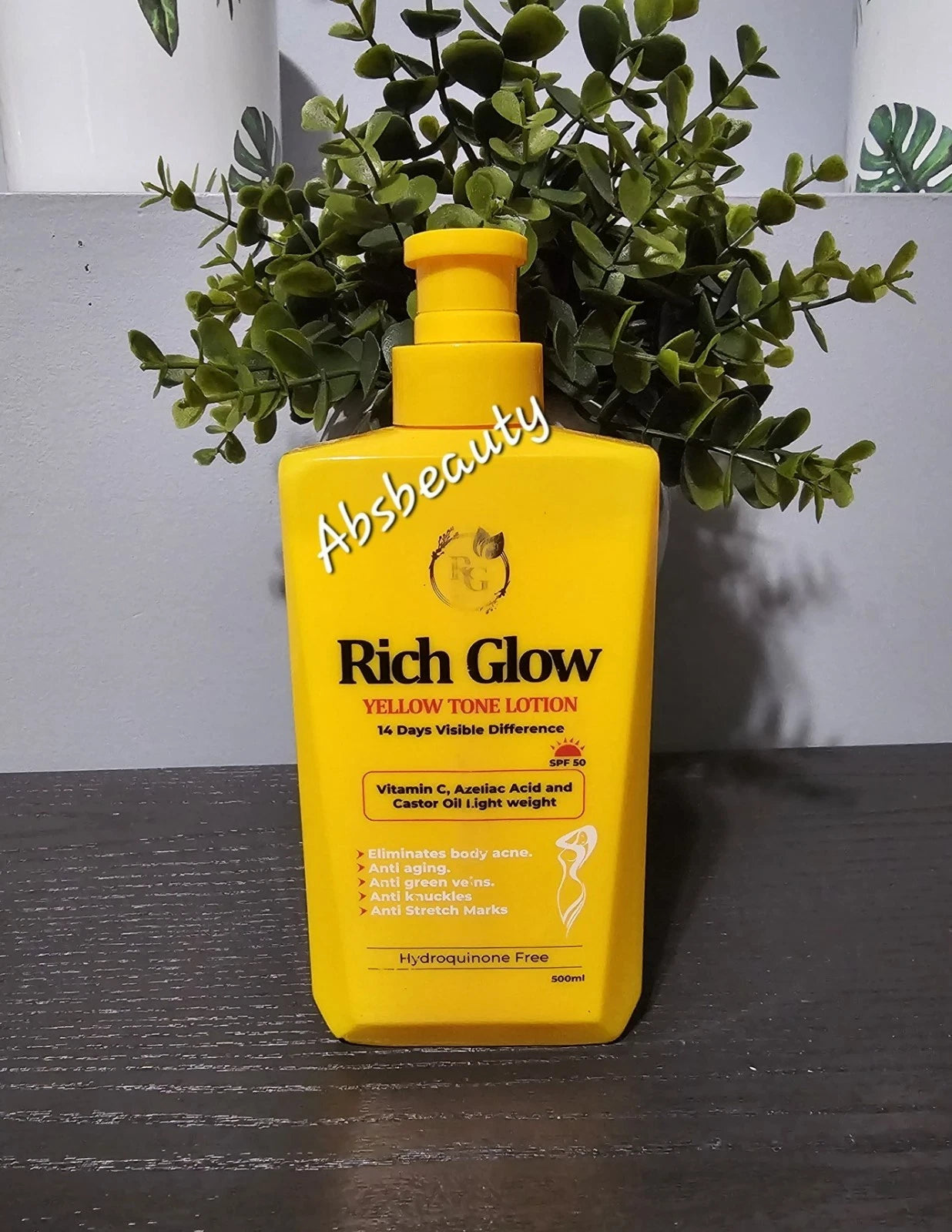 Rich Glow Yellow Tone & Advanced Whitening Lotion 500ml 1pc
