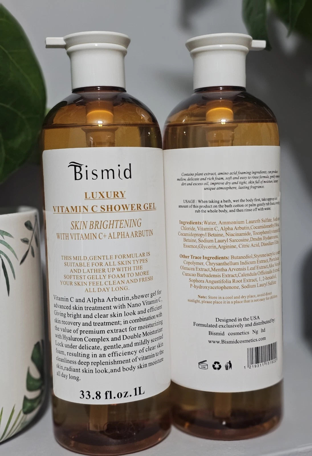 1×Bismid Luxury Vit C Shower Gel Skin Brightening With Vitc + Alpha Arbutin💯👌
