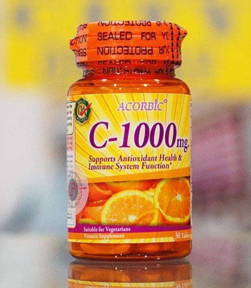 1×Acorbic C 1000 Mg Vitamin C Supplement Bright Clear Faster Whitening Original