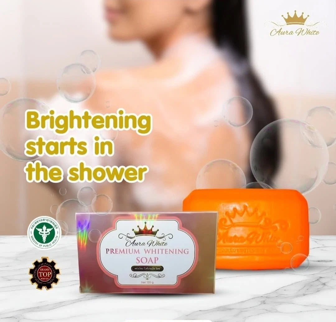 Aura White Premium Whitening Face&Body Soap 120g 1pc