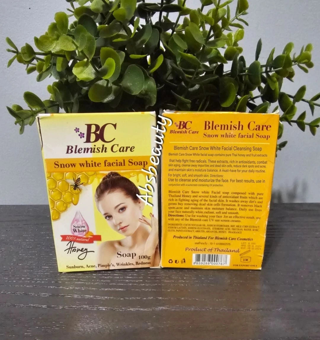 Blemish Care Snow White Facial Soap With 💯 Natural Honey 100g 1pc