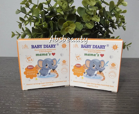 Baby Diary Vitamin C Super Glowing Baby Hand Made Soap 150g. 2pcs