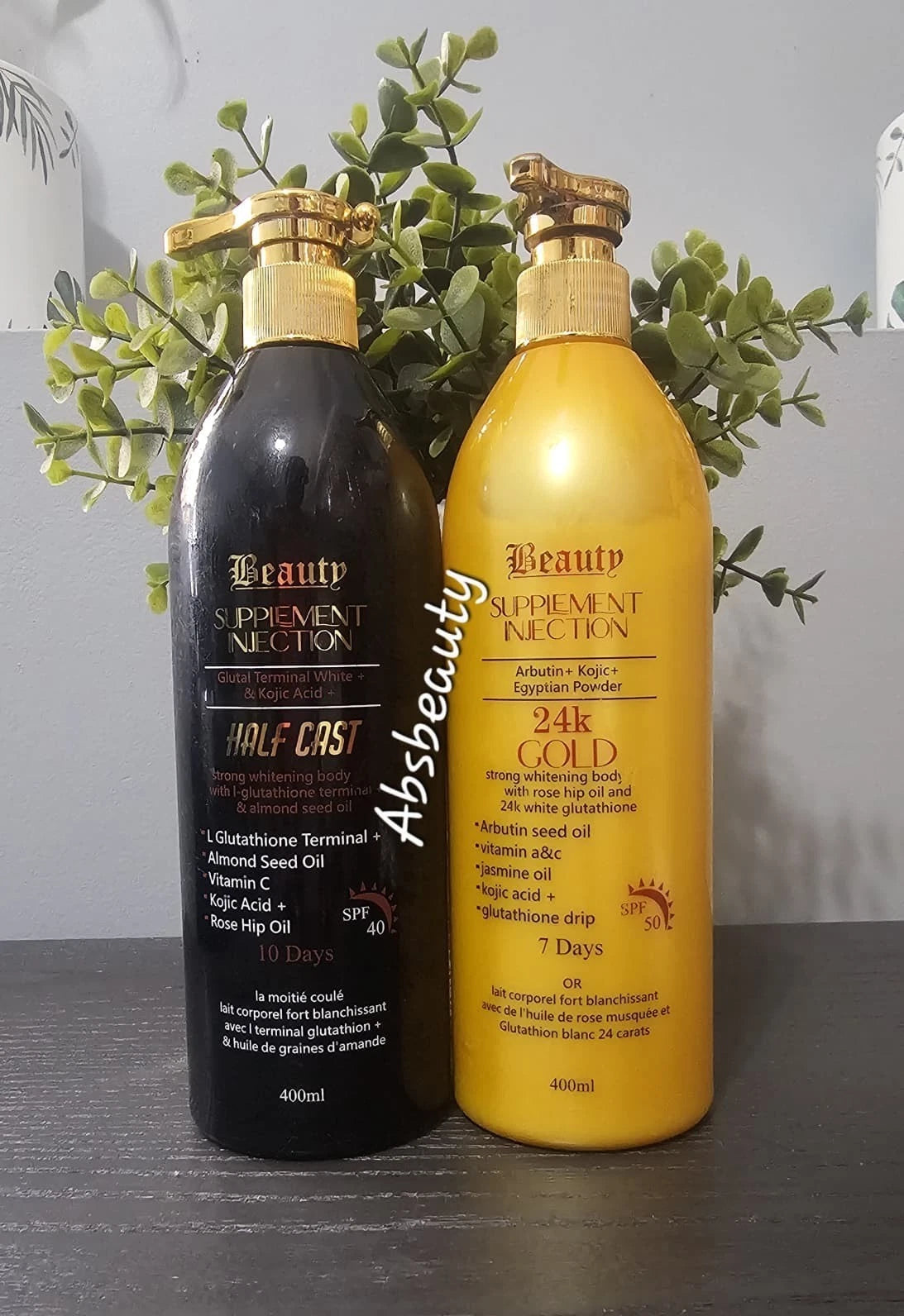 Beauty Supplement Half-C & 24K Gold Lightening Body Lotion 400ml w/ spf40/50 1pc