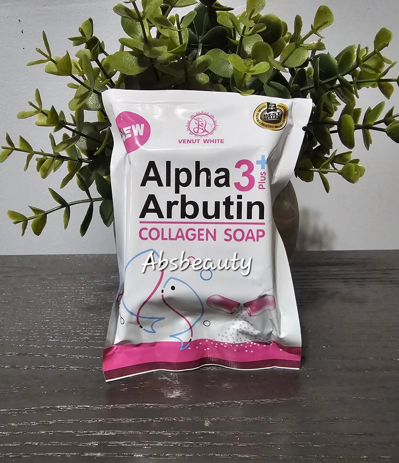 Venut White Alpha Arbutin 3plus Collagen Soap Original&Authentic