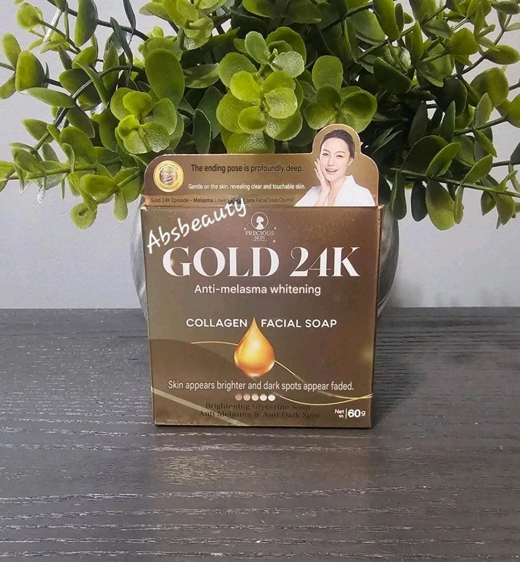 2x Precious Skin Gold 24K Clear Melasma Whitening Collagen Facial Soap 60g