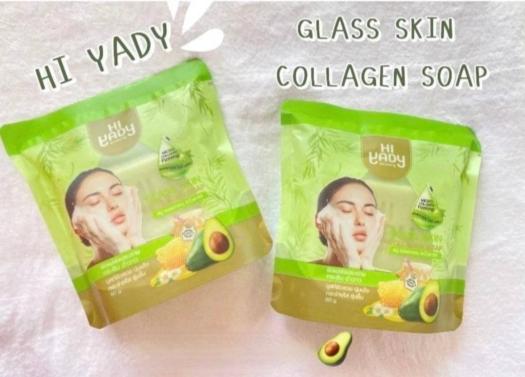 2pcs Hiyady Glass Skin Collagen Avocado Soap 80g 💯👍