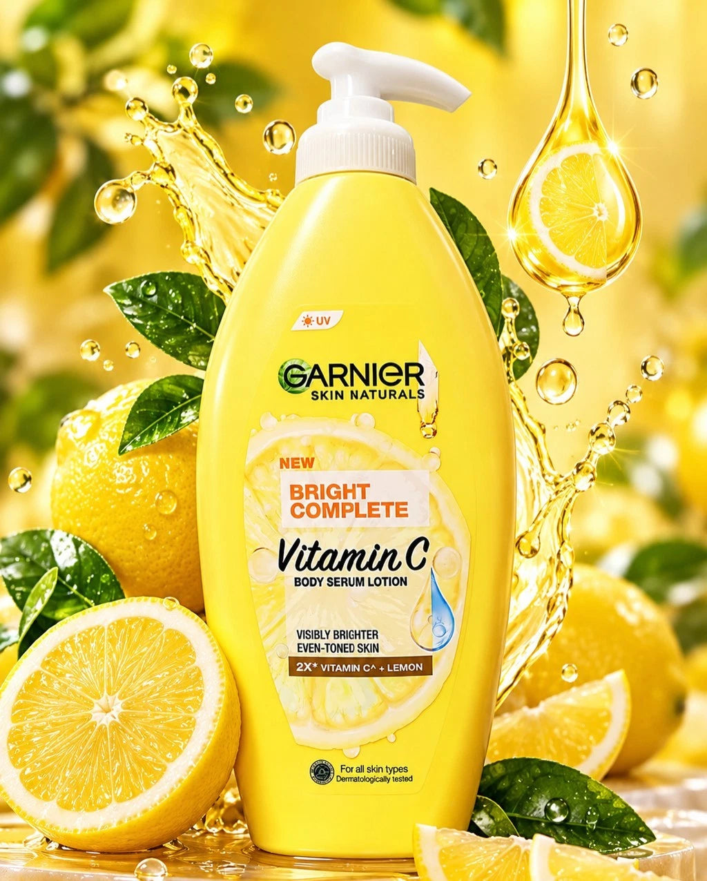 Garnier Bright Complete Vitamin C Body Serum Lotion With Lemon Extract 400ml 1pc