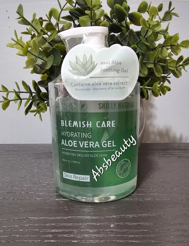 Blemish Care Hydrating Aloe Vera Gel Skilly Natural 500ml Good For Stretch Mark