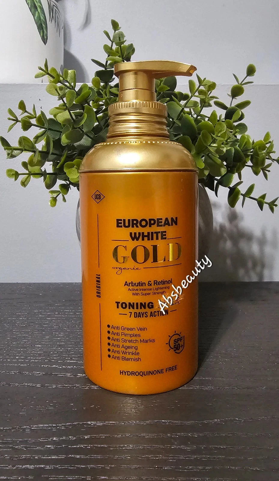 European White Organic Face & Body Lotion 500ml 1pc