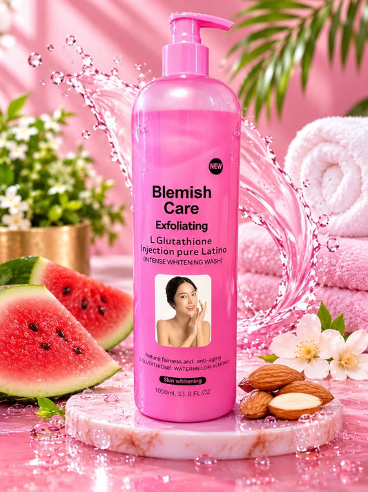 Blemish Care Exfoliating L-Glutathione Lightening Shower Gel 1000ml, 1 Pc✨️👌