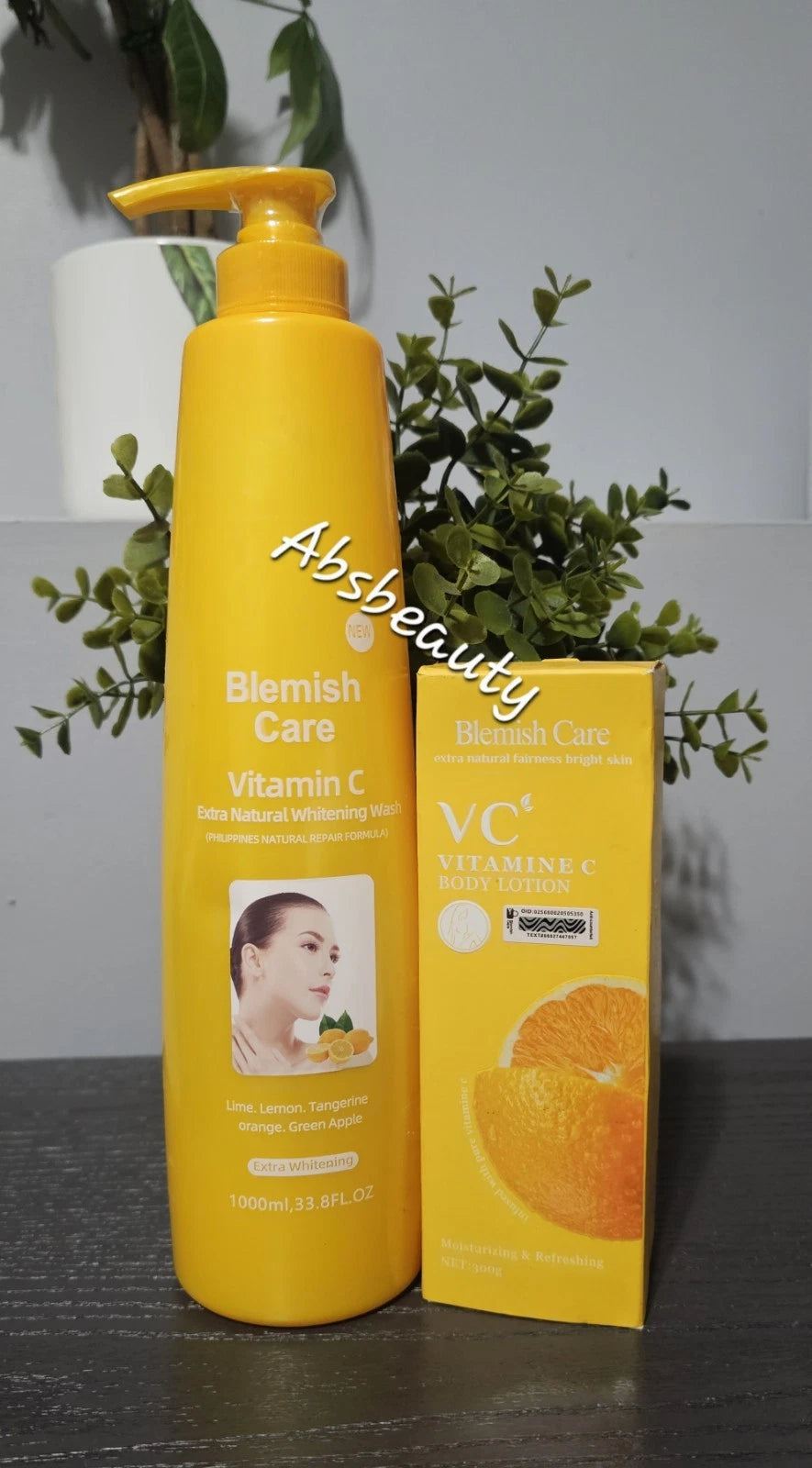 2pcs Blemish Care Vitamin C||Shower Gel 1000ml & Body Lotion 350ml ✨️