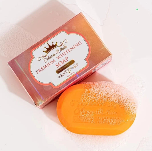Aura White Premium Whitening Face&Body Soap 120g 1pc