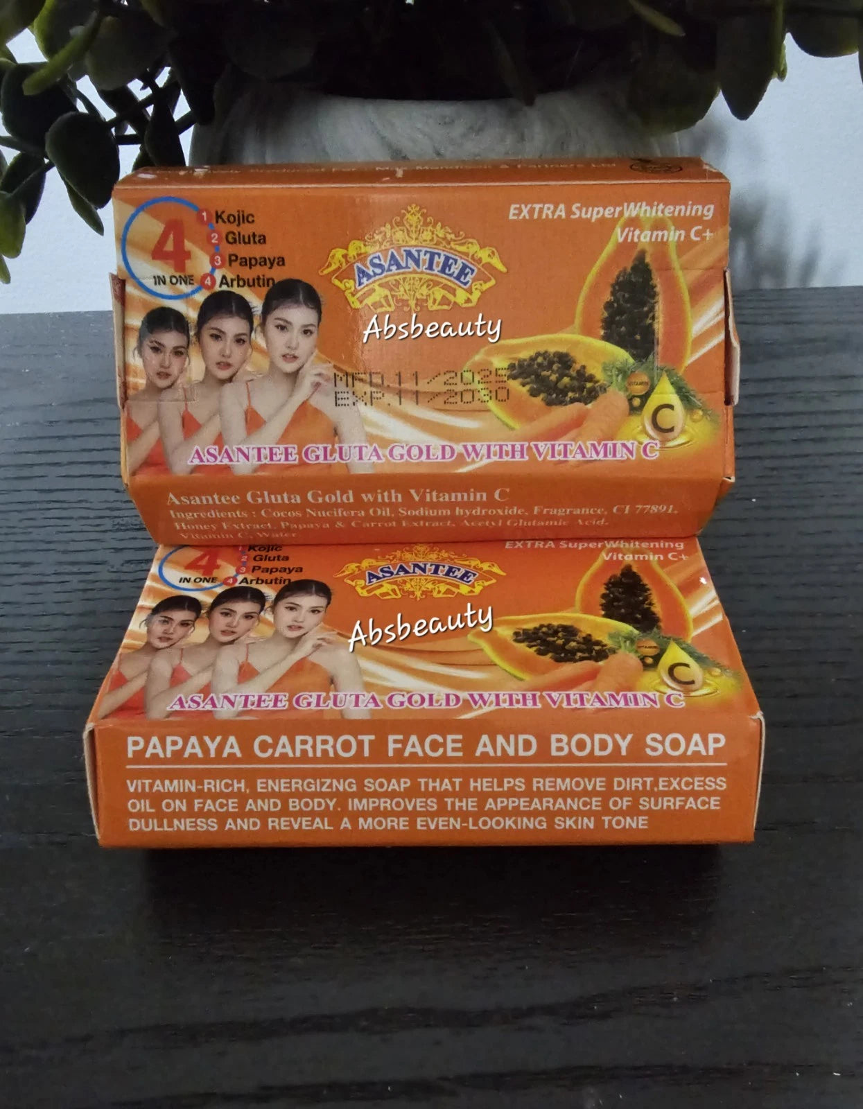 Asantee 4in1 Gluta Gold Vitamin C Face&Body Soap 125g 1pc