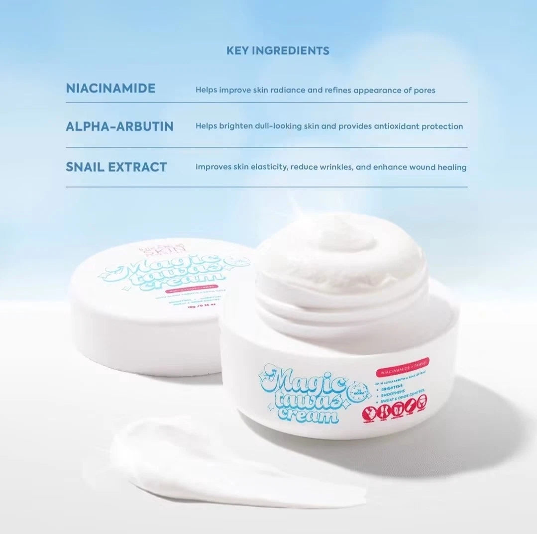 1×Hikari Skin Essentials Magic Tawas Underarm Brightening Cream Niacinamide 10g