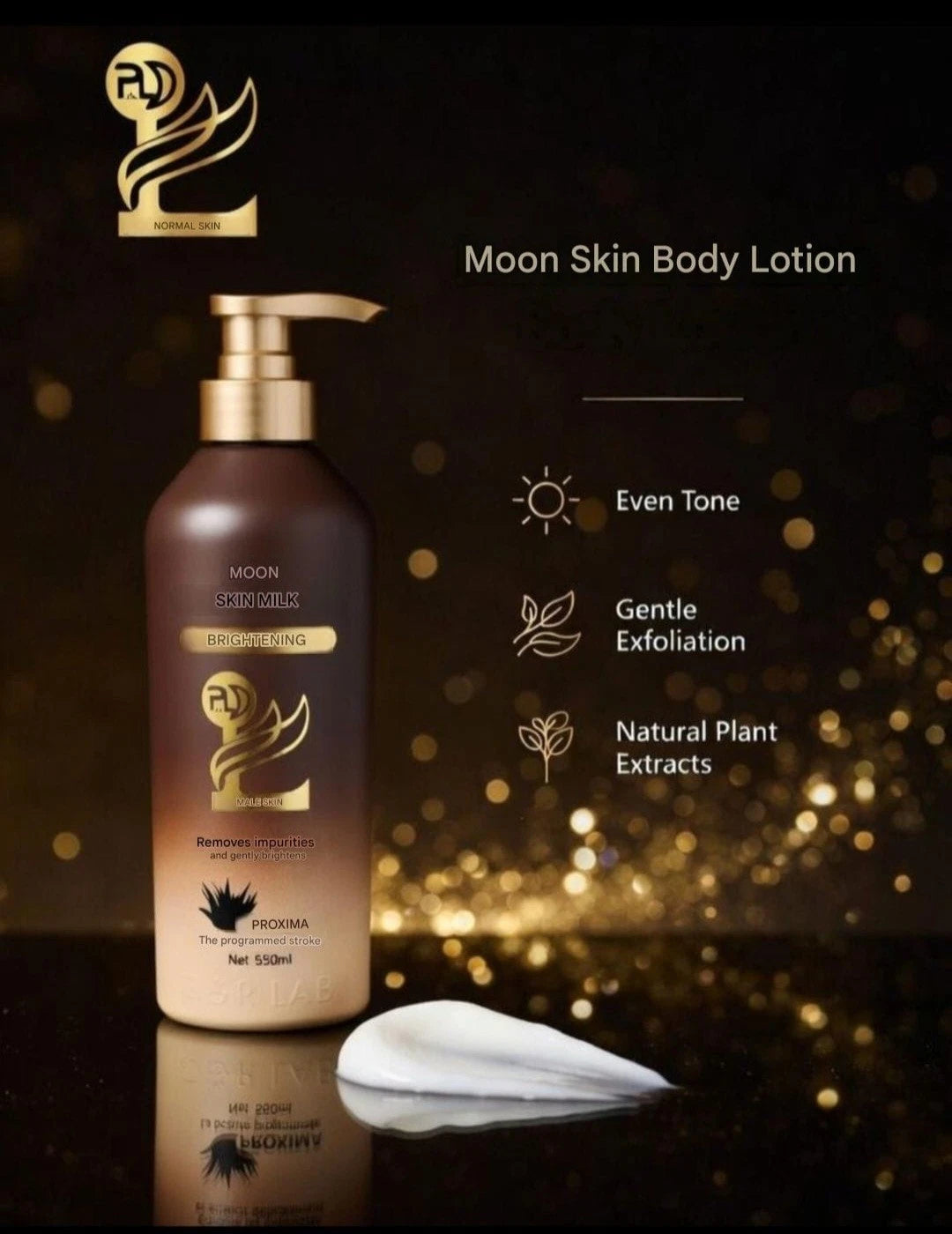 Peau De Lune Floral Plus Brightening Shower Scrub & Body Lotion 550ml