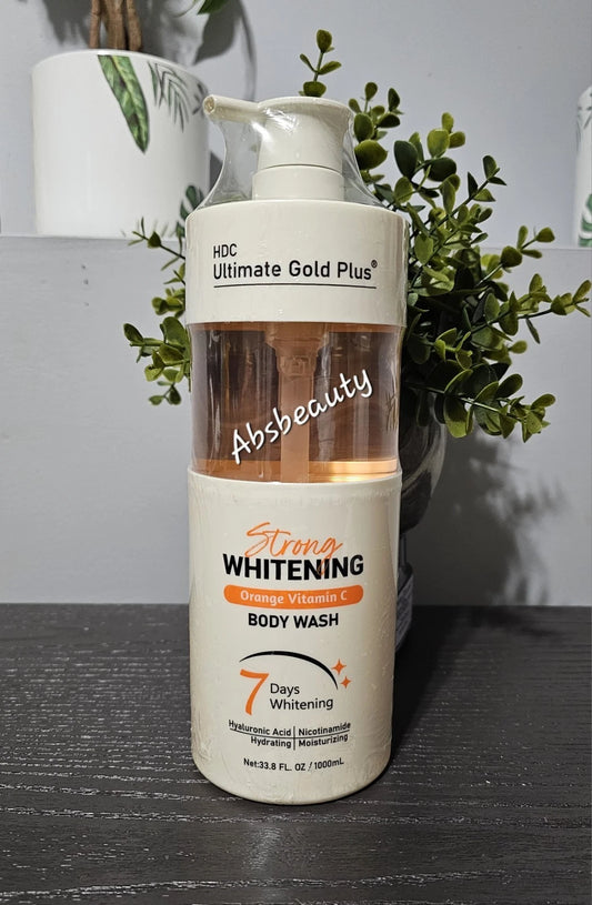 HDC Ultimate Gold Plus Strong Whitening Body Wash with Orange Vitamin C 1000ml
