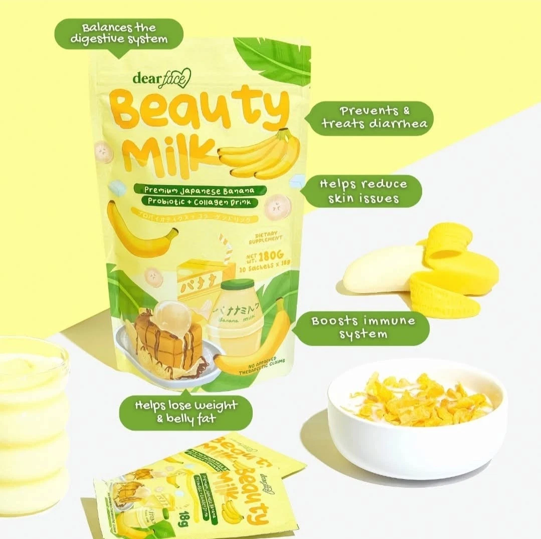 Dear Face Beauty Milk Premium Japanese Banana Probiotics + Collagen Drink