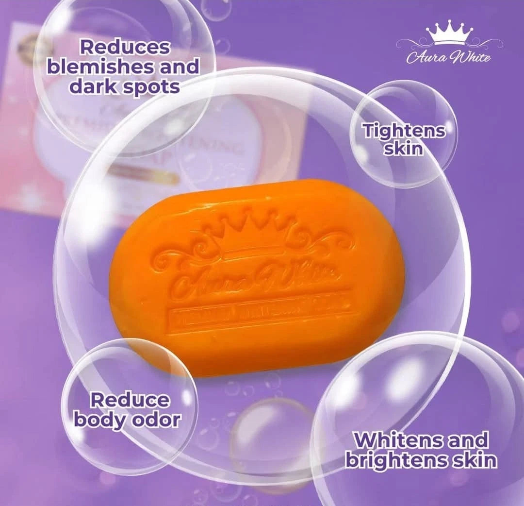 Aura White Premium Whitening Face&Body Soap 120g 1pc