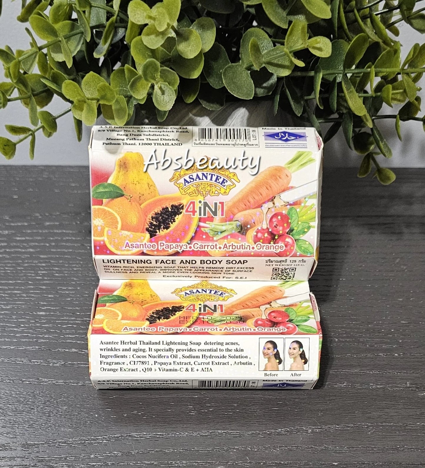 Asantee 4in1 Lightening Face & Body Soap 125g 1pc