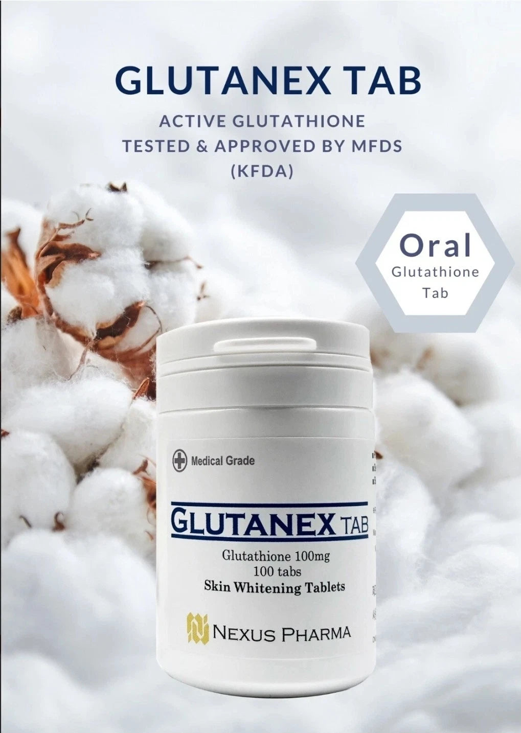 Glutanex Tab Glutathione by Nexus 100 Tablets ORIGINAL & Authentic