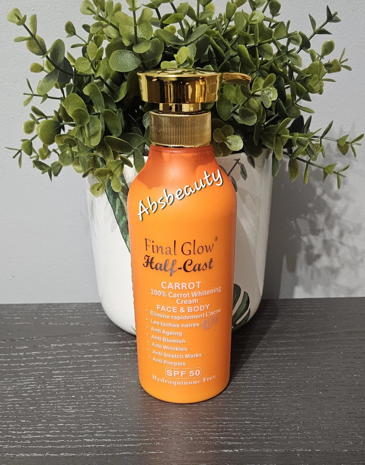 Final Glow Half-C Carrot Whitening Face & Body Lotion 500ml Authentic
