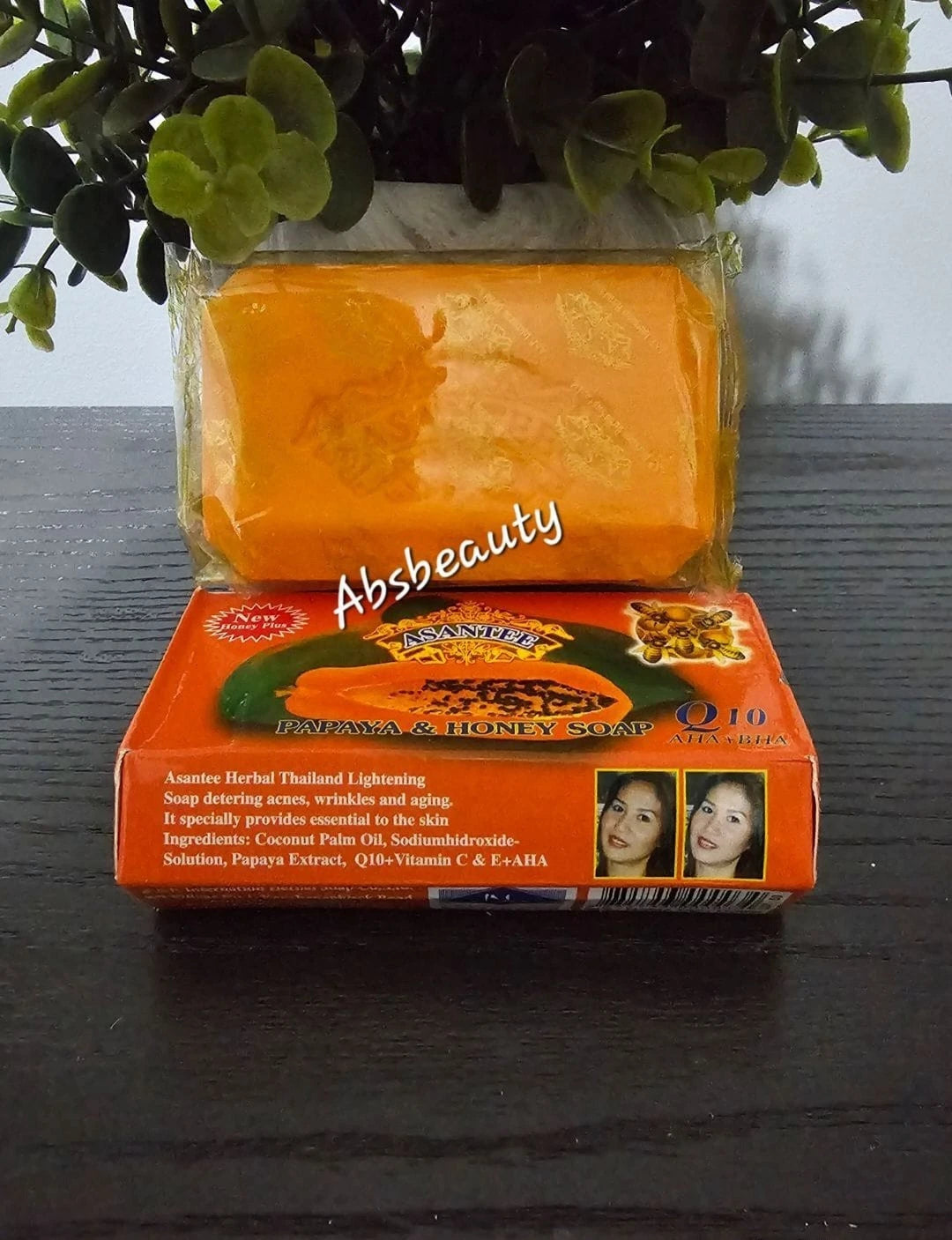 Asantee Papaya&Honey With COQ10 AHA+BHA 120g Original&Authentic 1pc