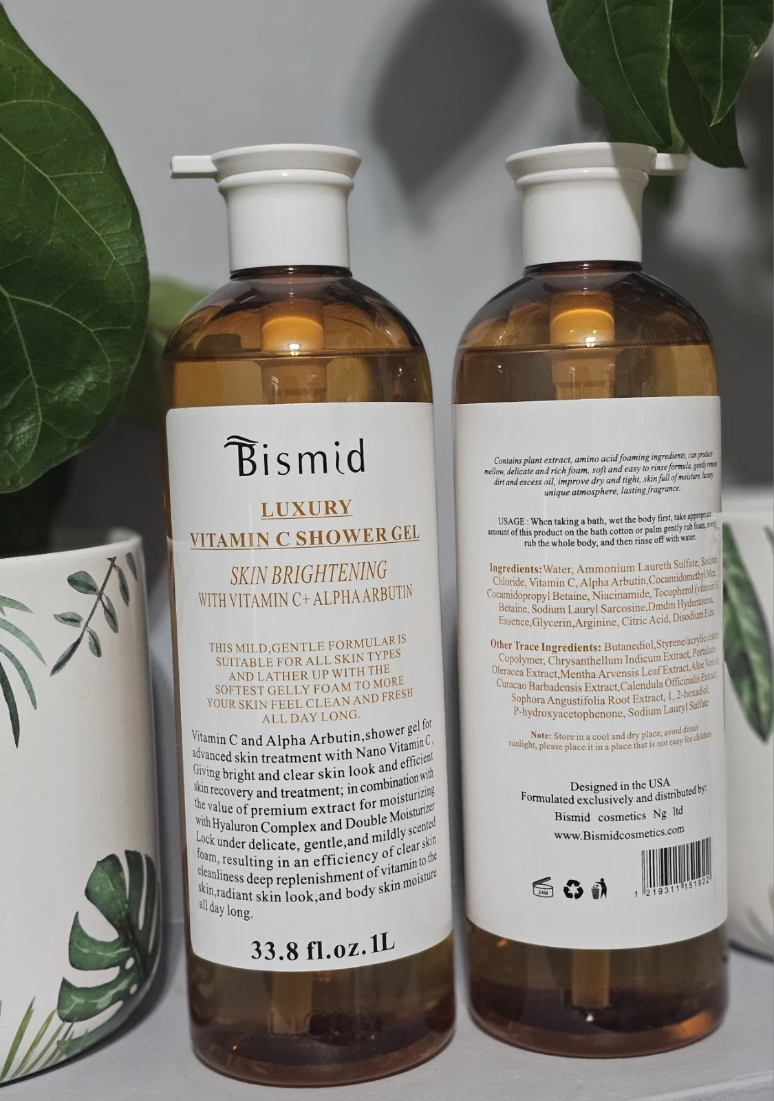 1×Bismid Luxury Vit C Shower Gel Skin Brightening With Vitc + Alpha Arbutin💯👌