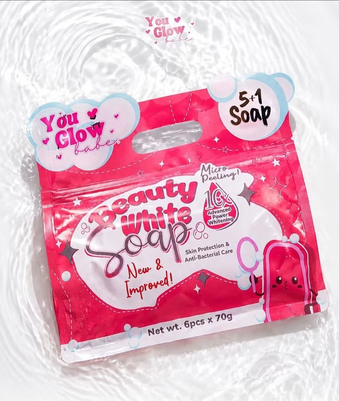 You Glow Babe - BEAUTY WHITE SOAP - New & Improved ( 6 X 70g soap )✨️