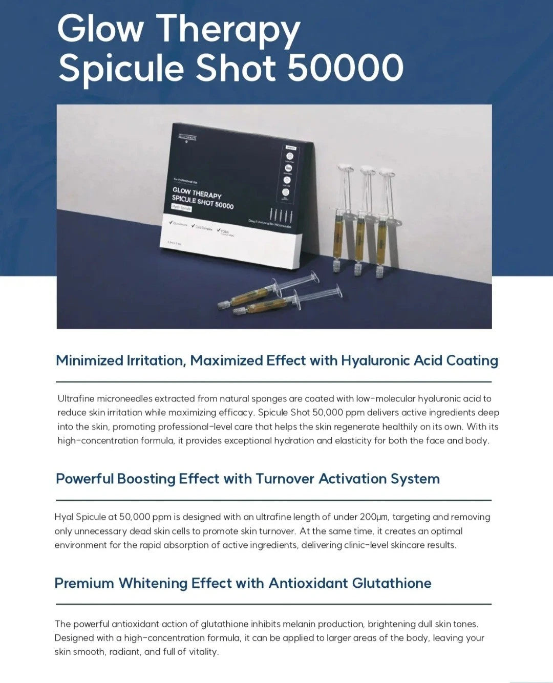 Glutanex Glow Therapy Spicule Shot 50000 Authentic