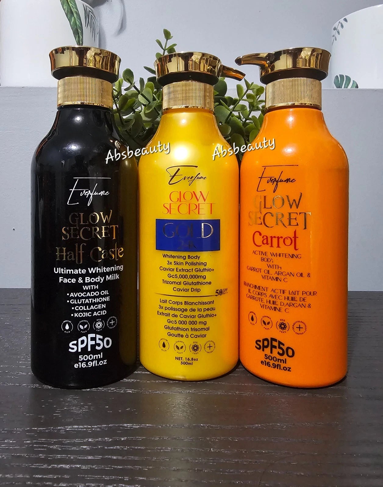 Glow Secret Whitening Body Lotion 500ml & Shower Gel 1000ml 1pc