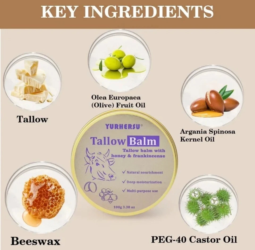 Tallow Balm With Honey & Frankincense