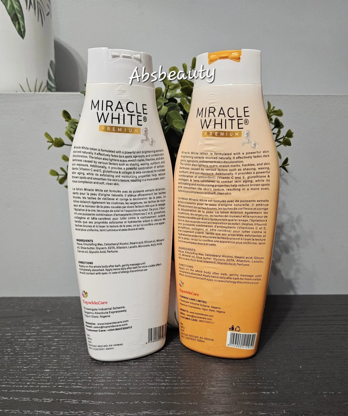 Miracle White Premium Lightening Lotion 500ml