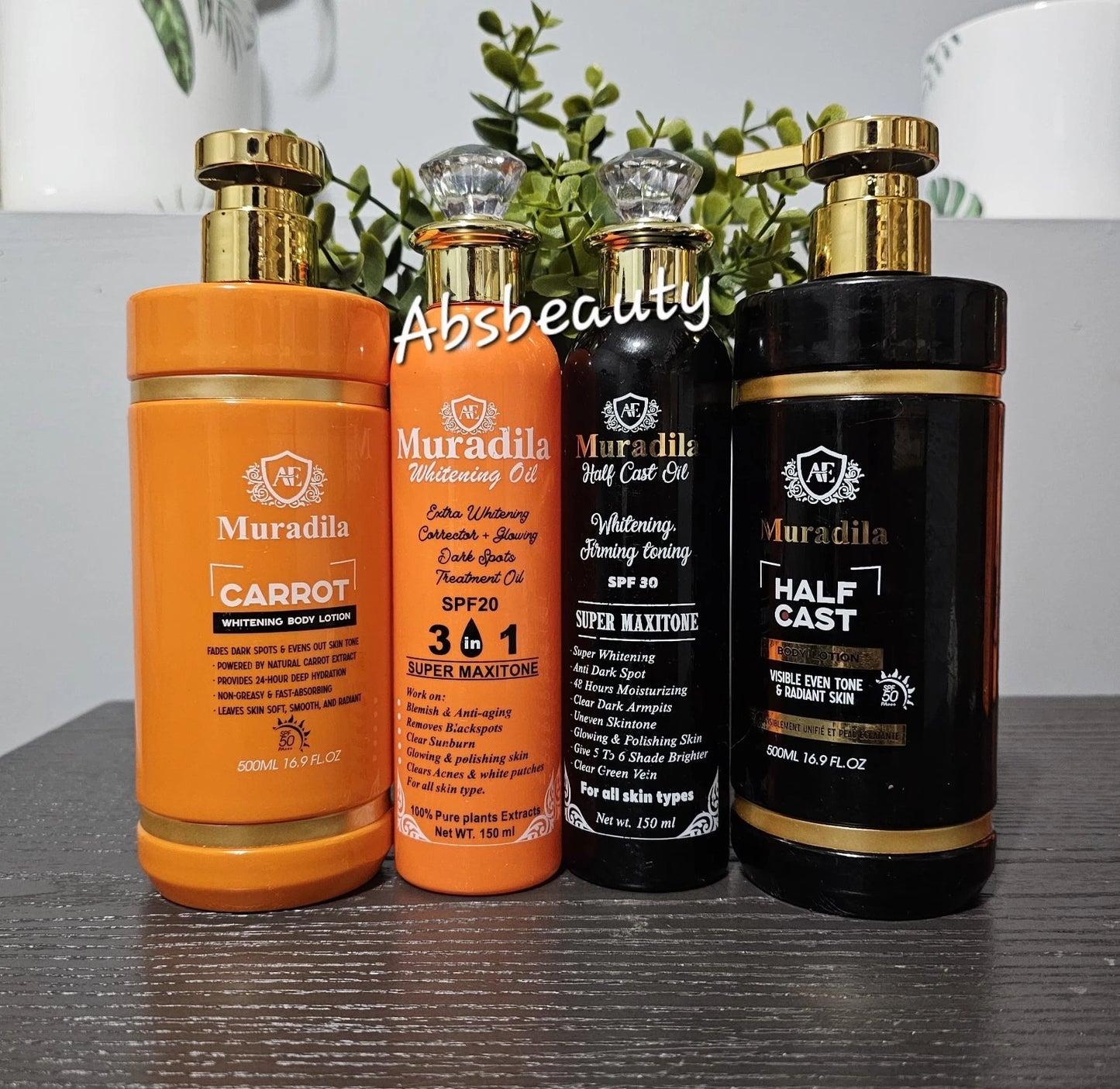 Muradila Carrot & Half C Whitening Body Lotion & Oil 1pc