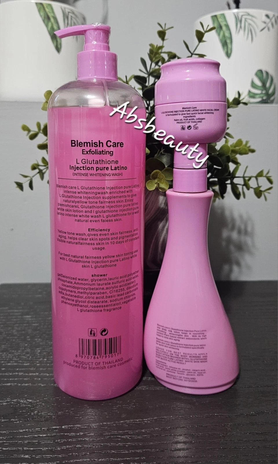 3pcs Blemish Care L-Glutathione Pure Latino,Shower Gel,Body Lotion & Face Cream