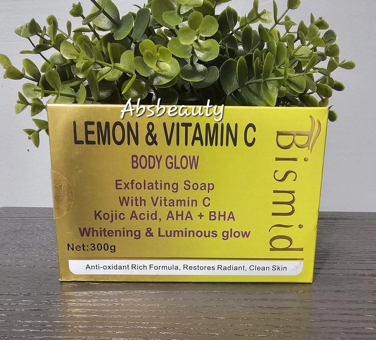 Bismid Lemon & Vitamin C Body Glow Exfoliating Whitening Bar Soap 300g 1pc