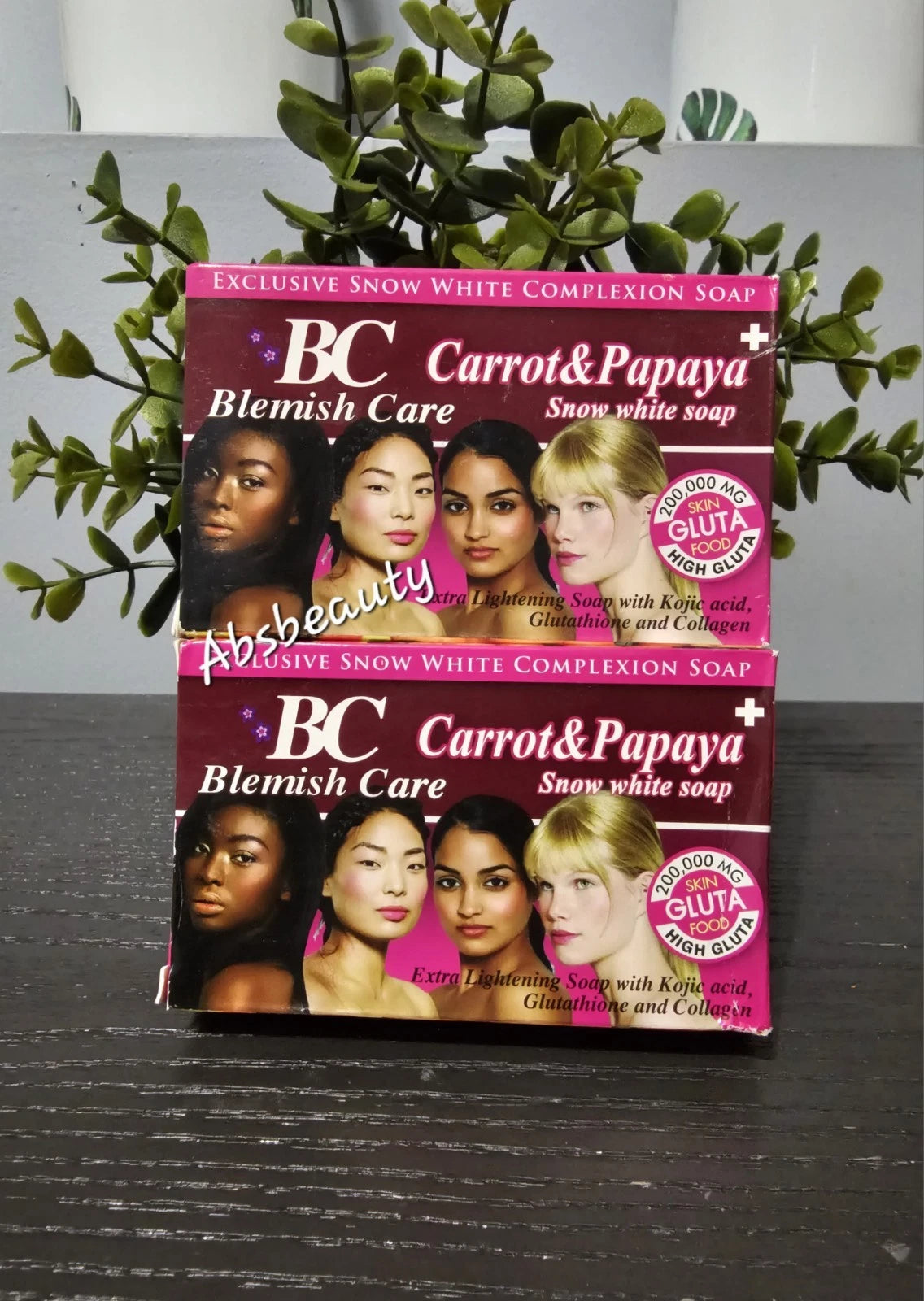 Blemish Care Carrot&Papaya Snow White Complexion Face & Body Soap,160g 1pc