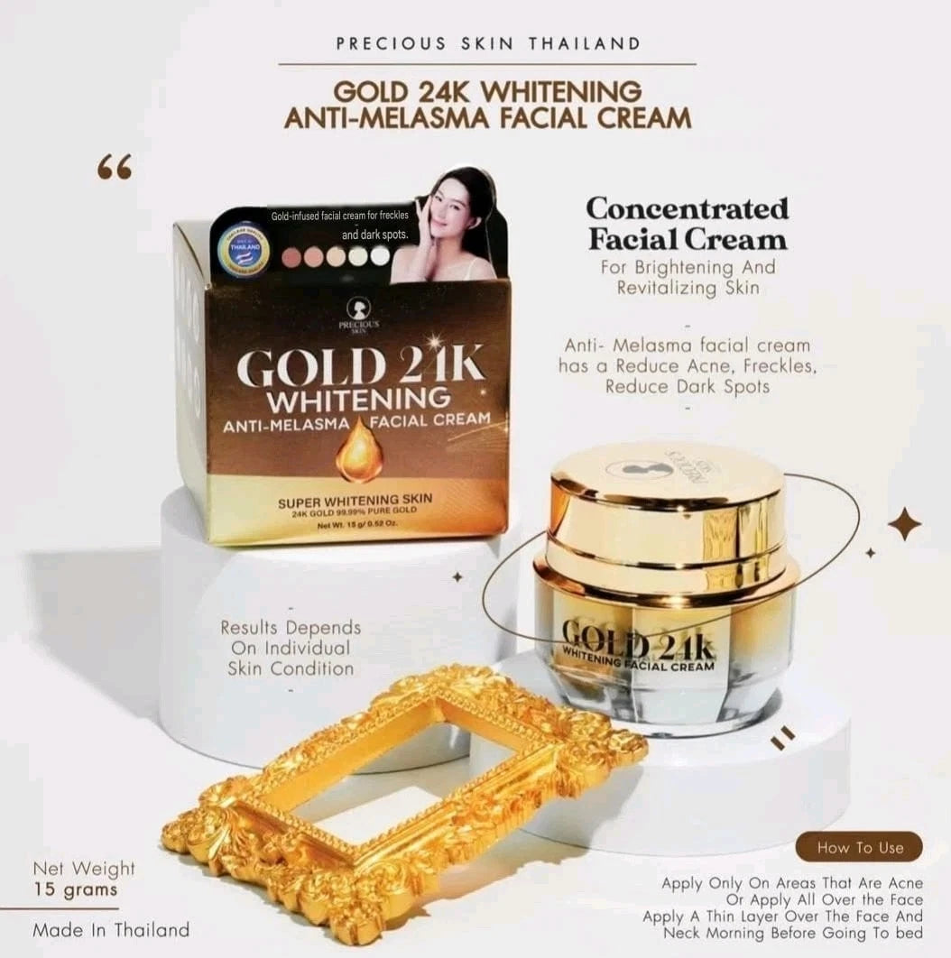 Precious Skin Gold Whitening 24K Gold Melasma Facial Cream 15g