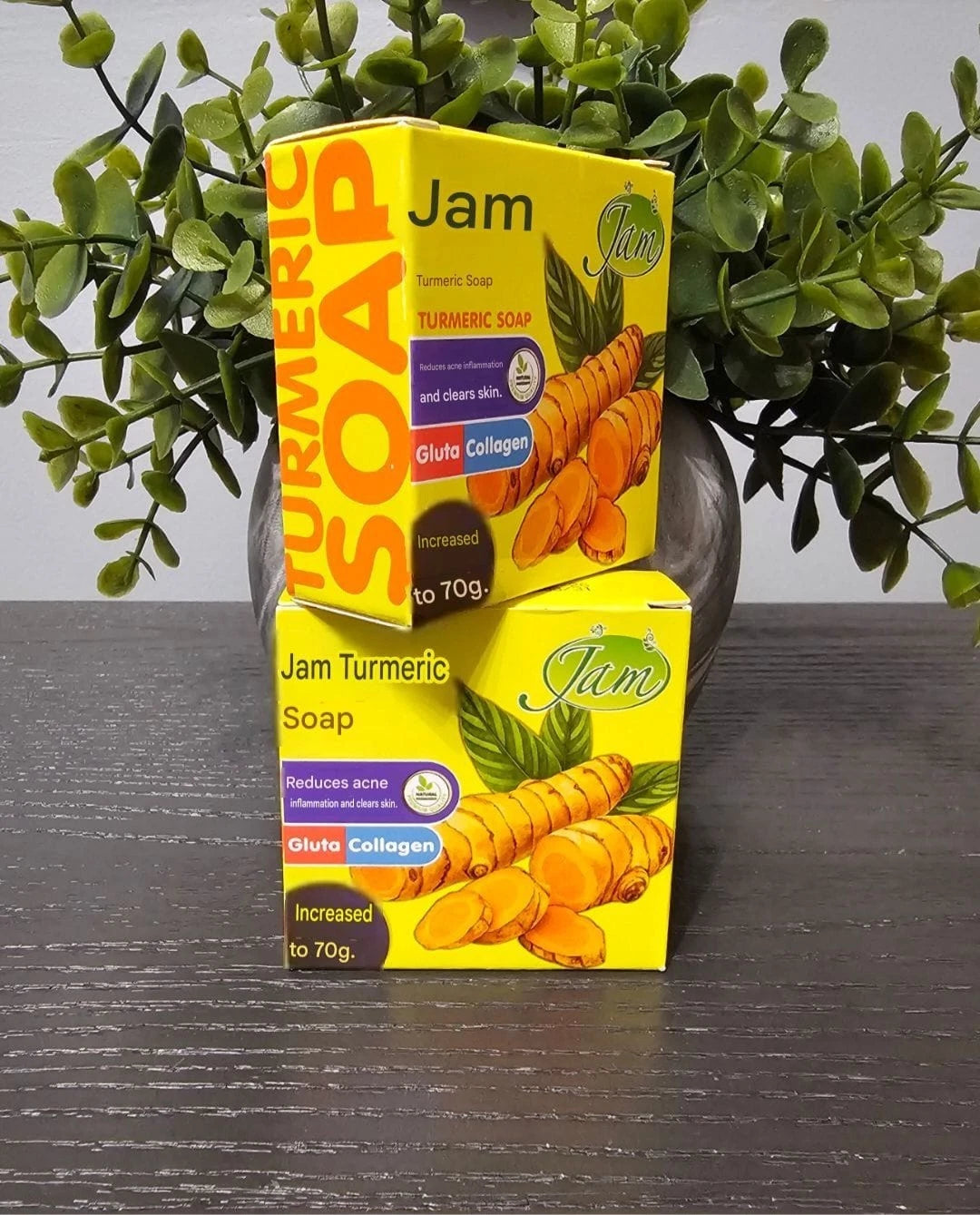 JAM Tumeric Face Soap Clear Skin Gluta Collagen 70g X 2pcs ✨️