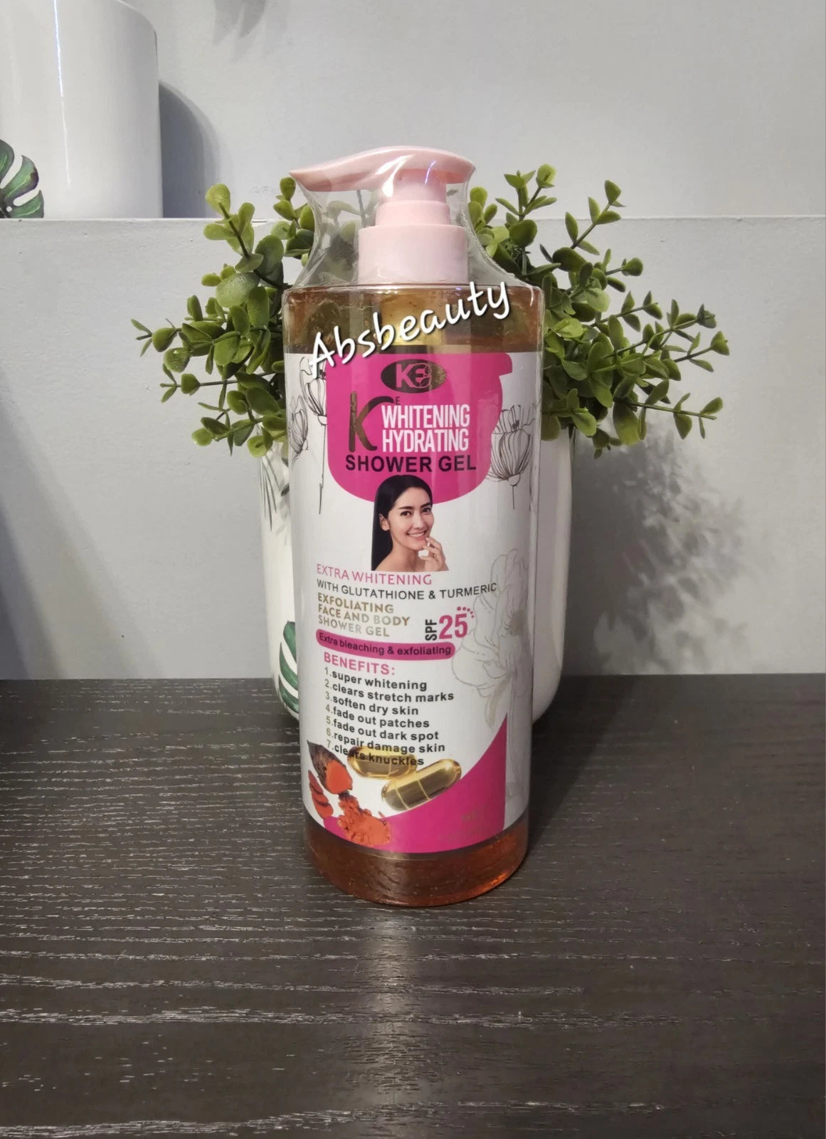 K-whitening Hydrating  Shower gel Spf 25 Whiten Exfoliating Shower gel 1000ml