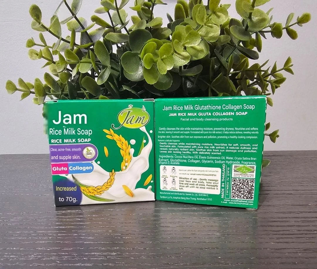 JAM Rice Milk Face Soap Clear,acne Free, Supple Skin 70g X 2pcs 👌