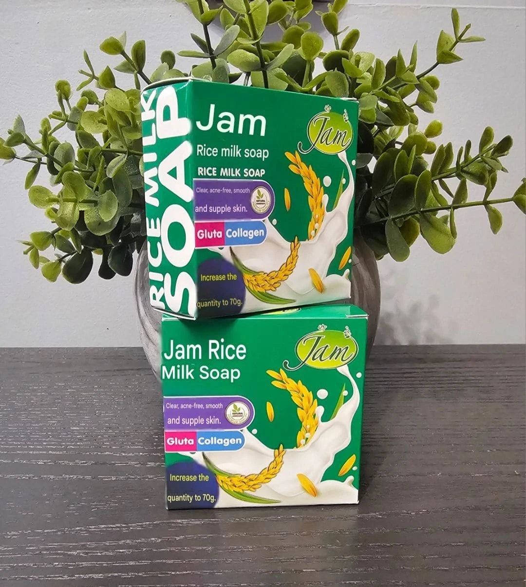 JAM Rice Milk Face Soap Clear,acne Free, Supple Skin 70g X 2pcs 👌