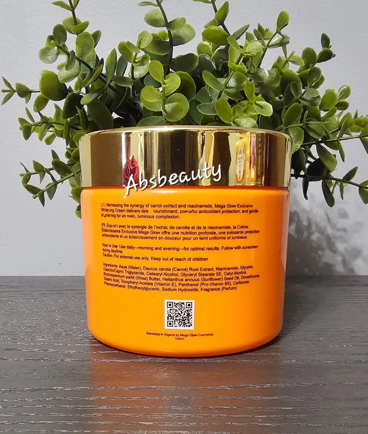 Mega Glow Cosmetics Paris Whitening Cream 500ml 1pc