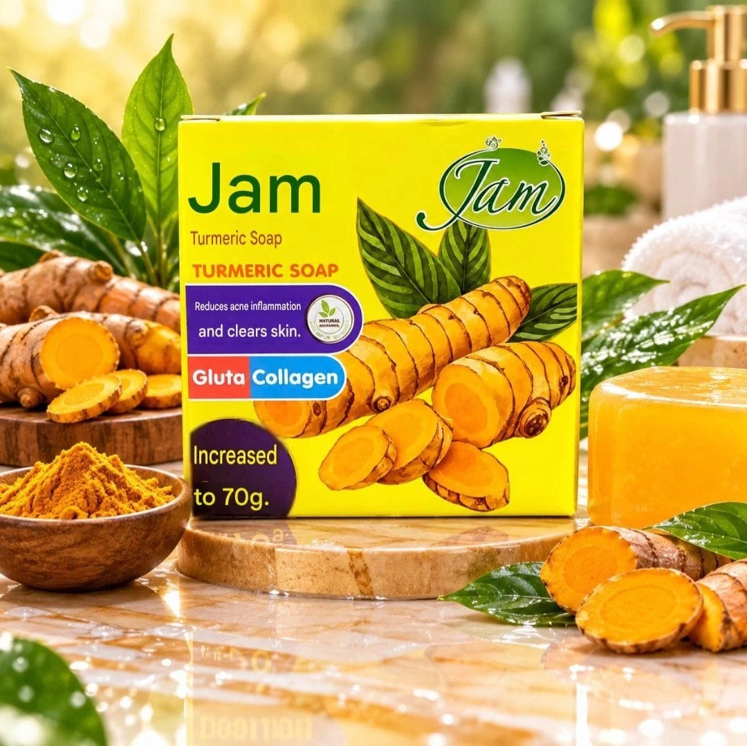 JAM Tumeric Face Soap Clear Skin Gluta Collagen 70g X 2pcs ✨️