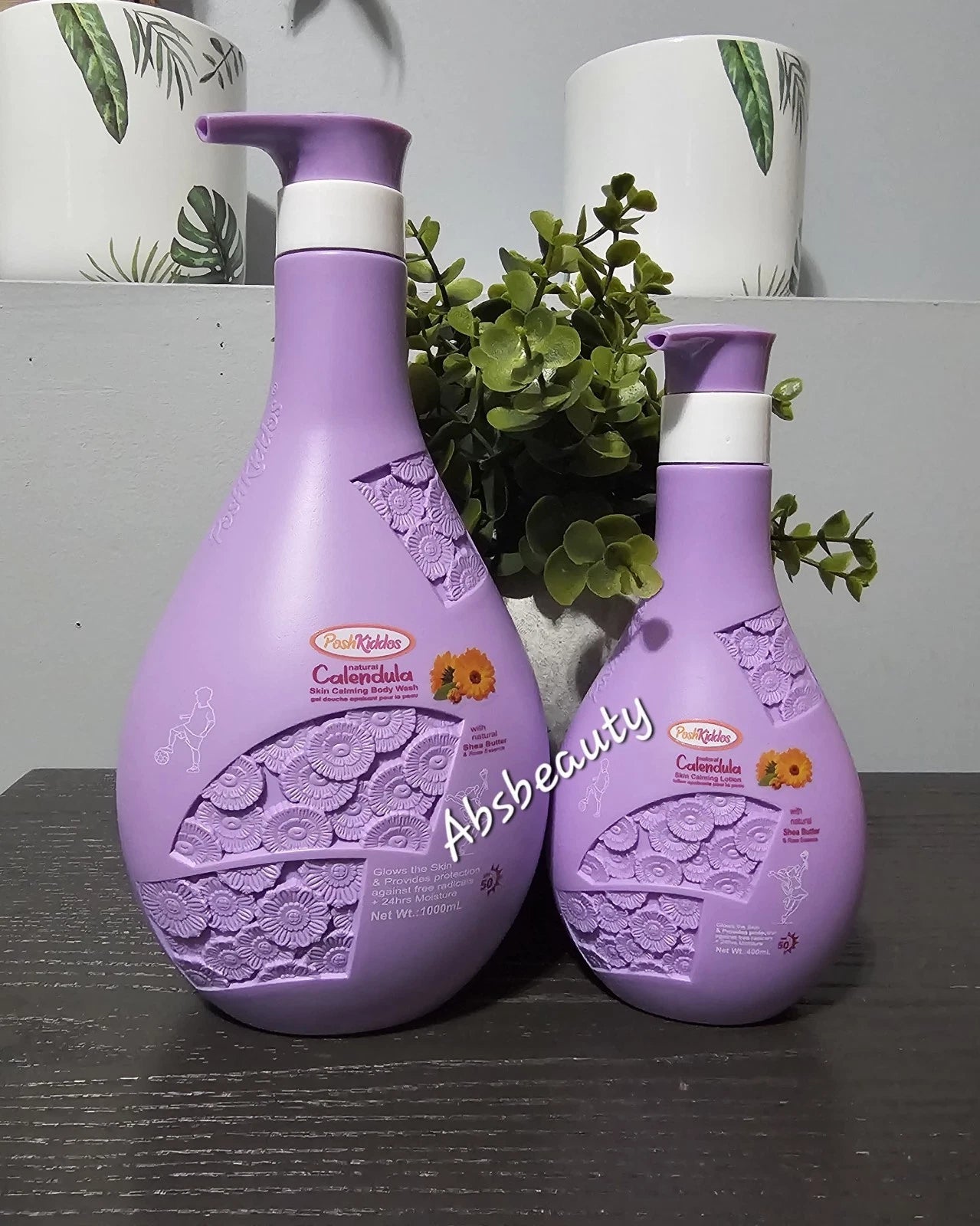 Posh Kiddos Set Shower Gel 1000ml & Lotion 400ml Plus 24hrs Moisture With Spf50