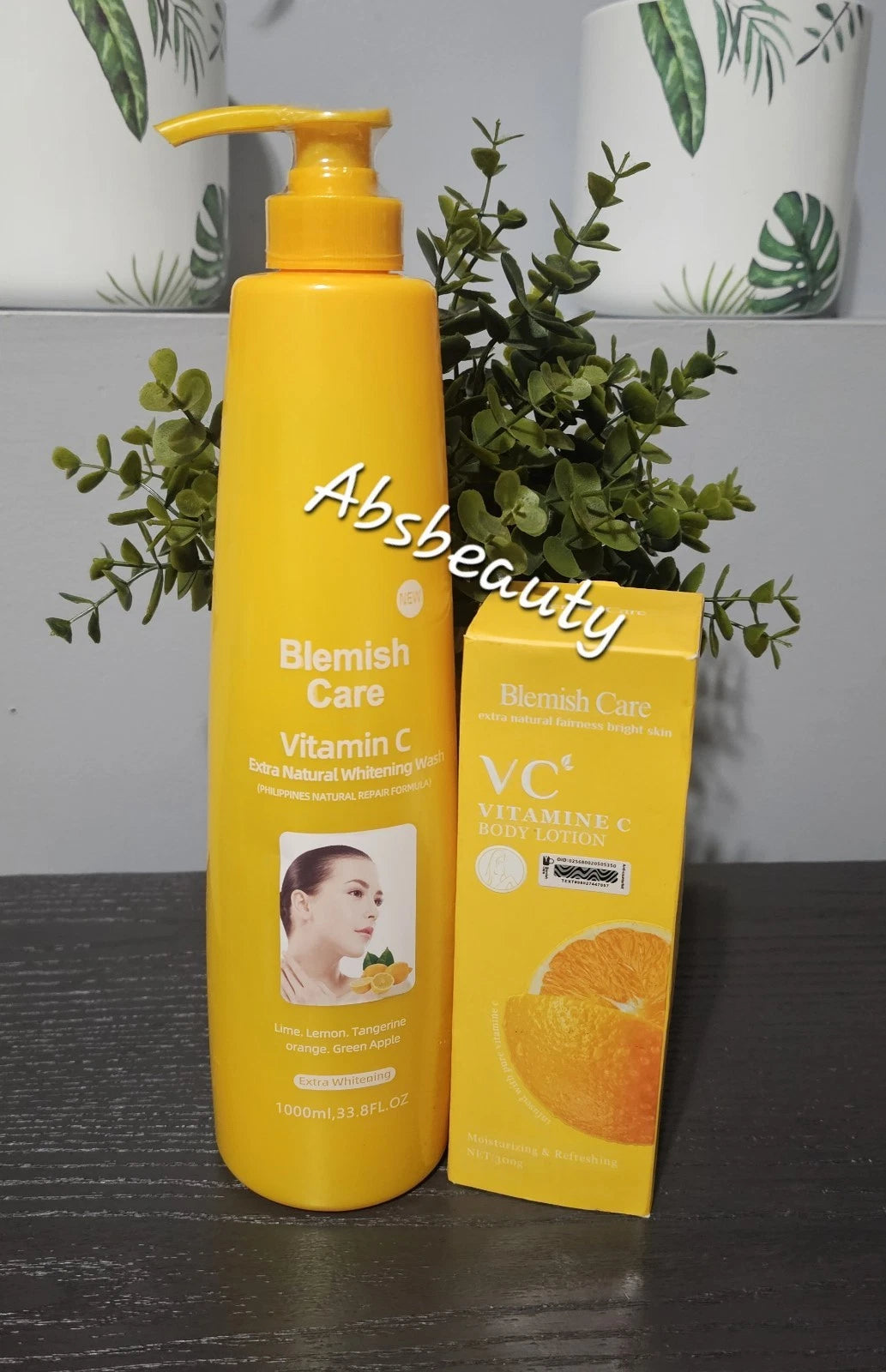 2pcs Blemish Care Vitamin C||Shower Gel 1000ml & Body Lotion 350ml ✨️