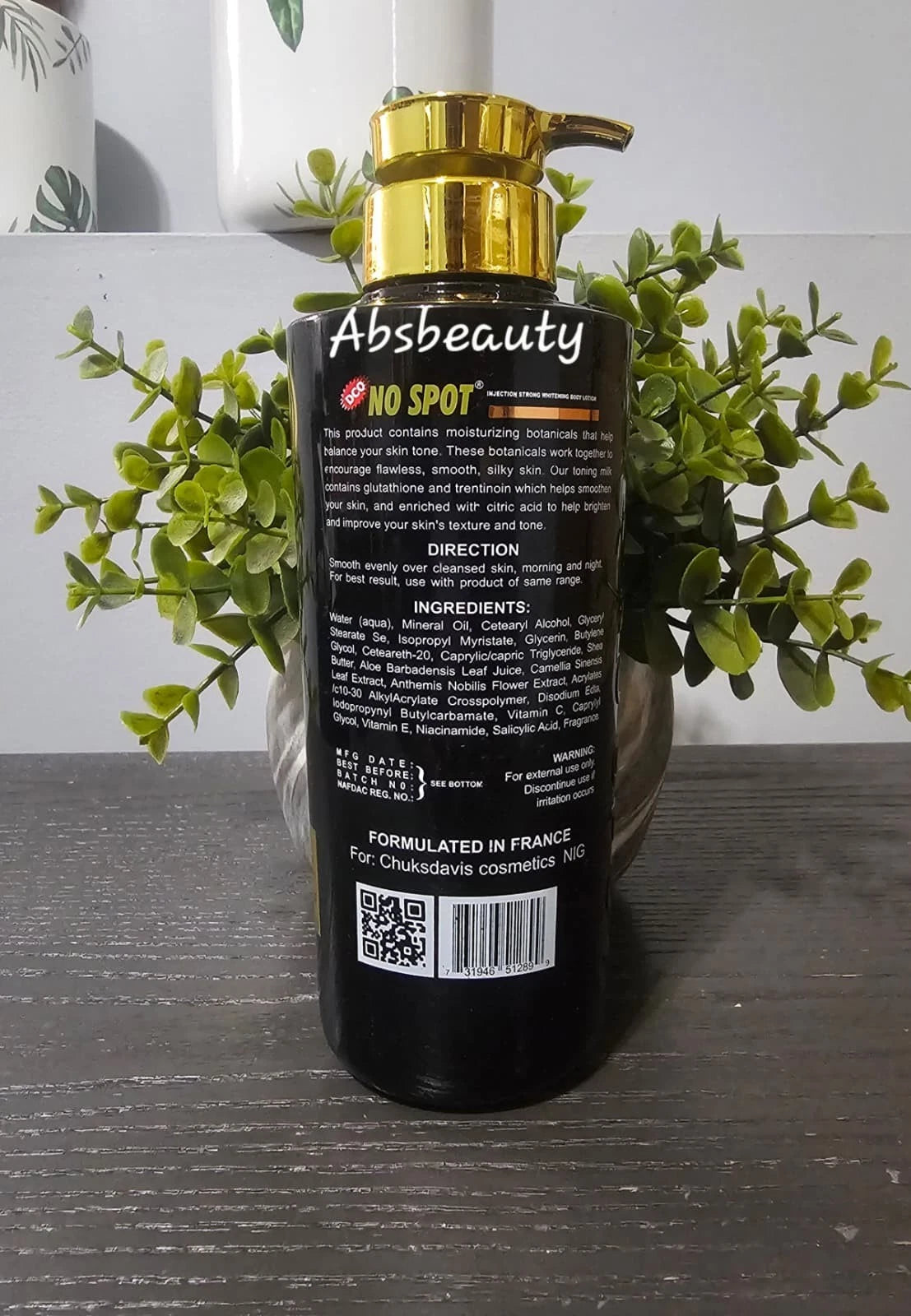 No Spot Strong Whitening Body Lotion with spf50 500ml 1pc