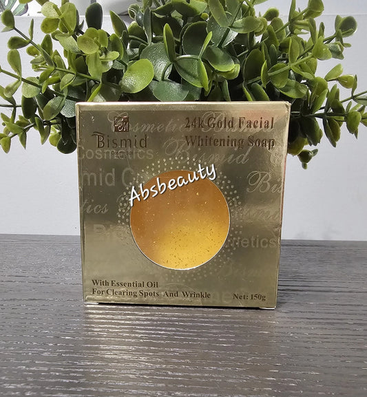 Bismid 24K Gold Facial Soap Clearing Spots & Wrinkles 150g